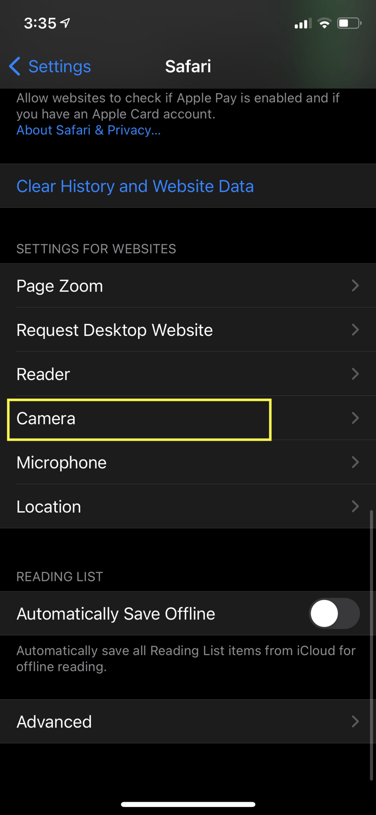 How do I unblock my camera in my browser?